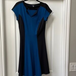 Crown Blue and Black Women's Dress